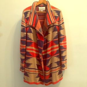 RACHEL Rachel Roy Printed Knit Sweater Jacket